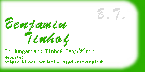 benjamin tinhof business card